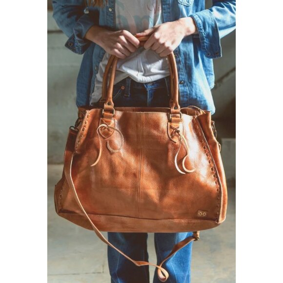 Nwt Bed Stu Leather Rockaway Satchel Tote Bag - Picture 11 of 13